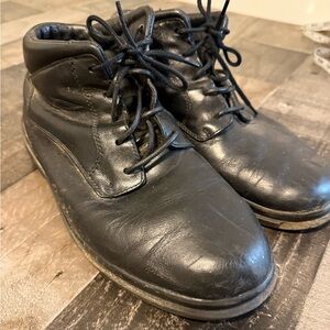 Red Wing Shoes Black Leather Lace-Up Work Boots Men’s 10 EE Oil Resistant